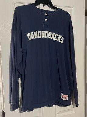 Vintage Moonlight Graham Diamondbacks Blue Long-Sleeve Sweatshirt